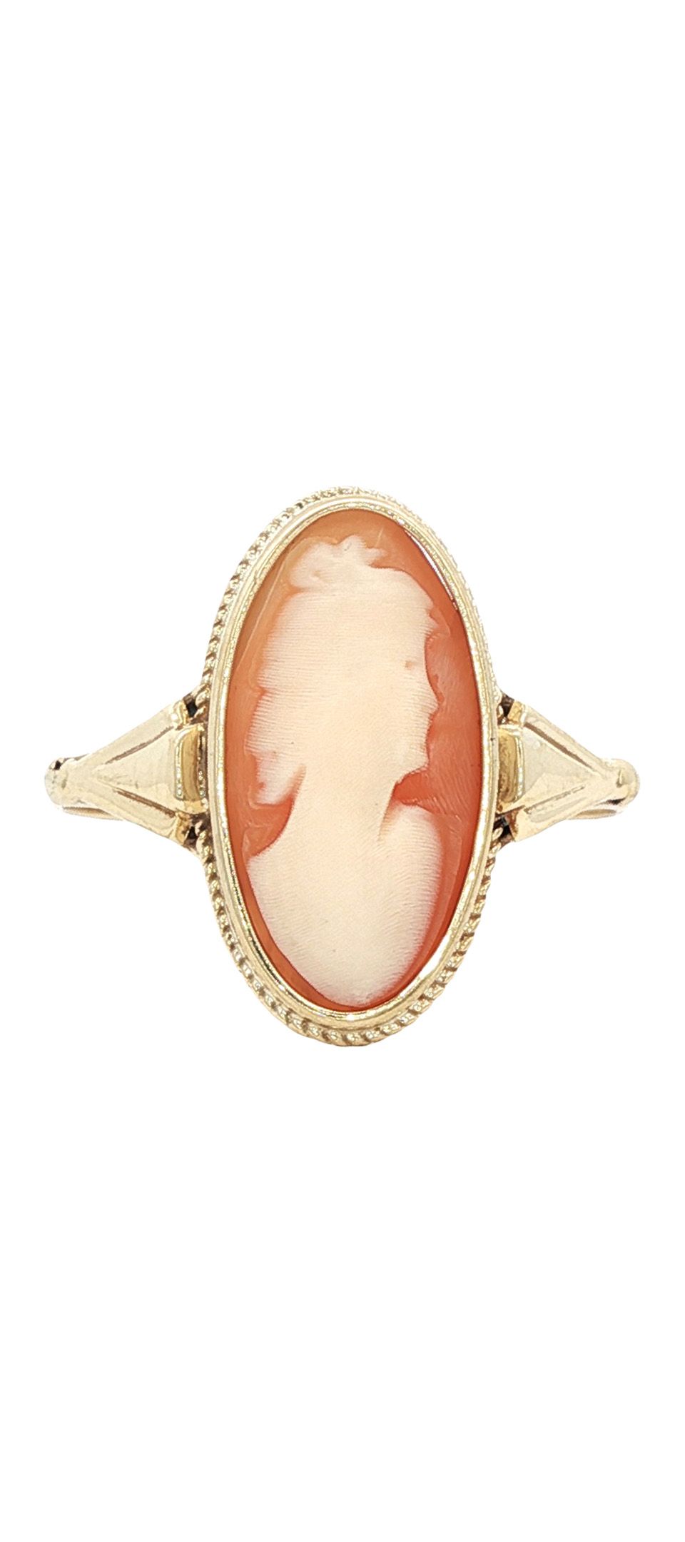 Vintage 14K Gold Ring with Cameo